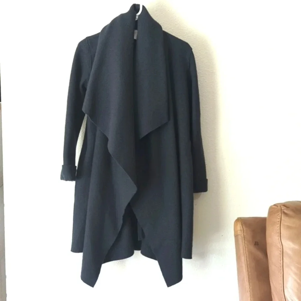 Harris Wharf London draped wool trench coat Italy size xs - Picture 2 of 11